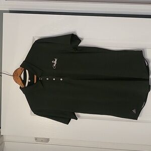 Black & White Golf Polo Shirt - Farmstead - Size M - GUC - K